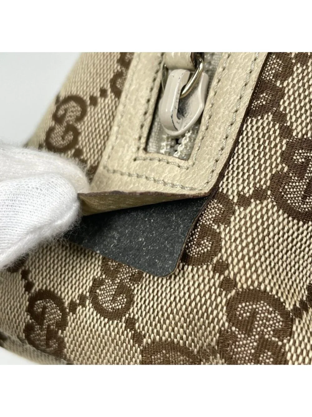 Gucci Handbag GG Pattern Canvas Beige White - Picture 4 of 7